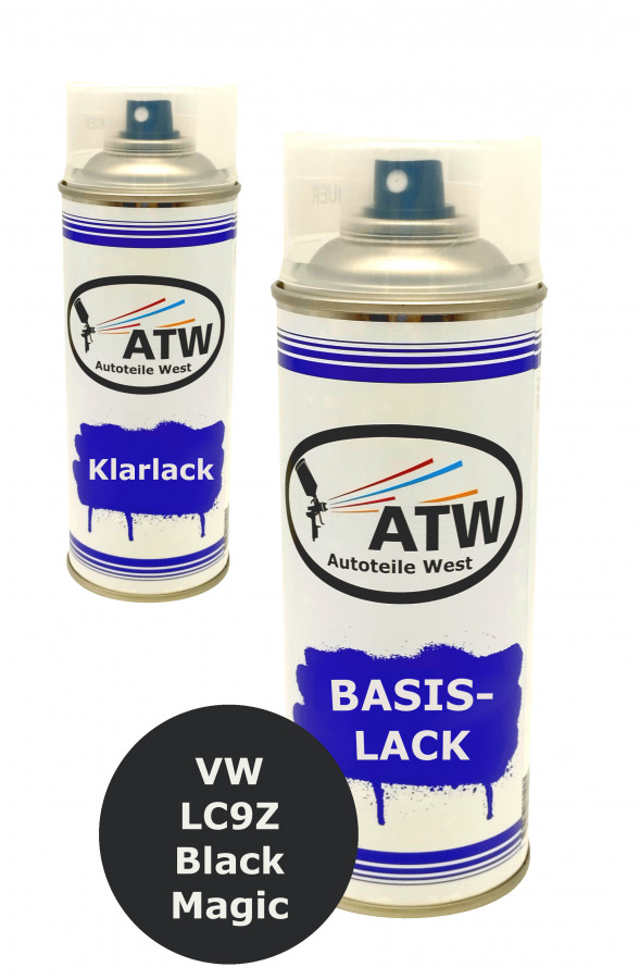 Autolack für VW LC9Z Black Magic+400ml Klarlack Set